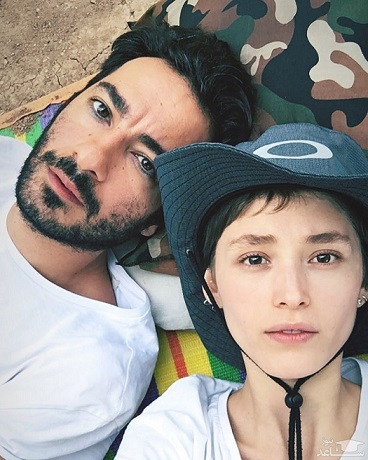 خوابیدن فرشته حسینی بغل نوید محمدزاده/عکس