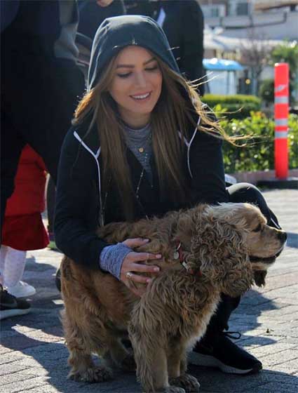 عکس بی حجاب متین ستوده با سگ بامزه و گران قیمتش! عکس بی حجاب متین ستوده