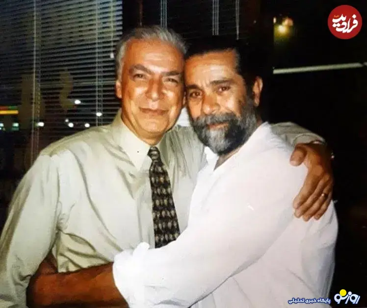 «بهروز وثوقی» در آغوش «چنگیز جلیلوند»